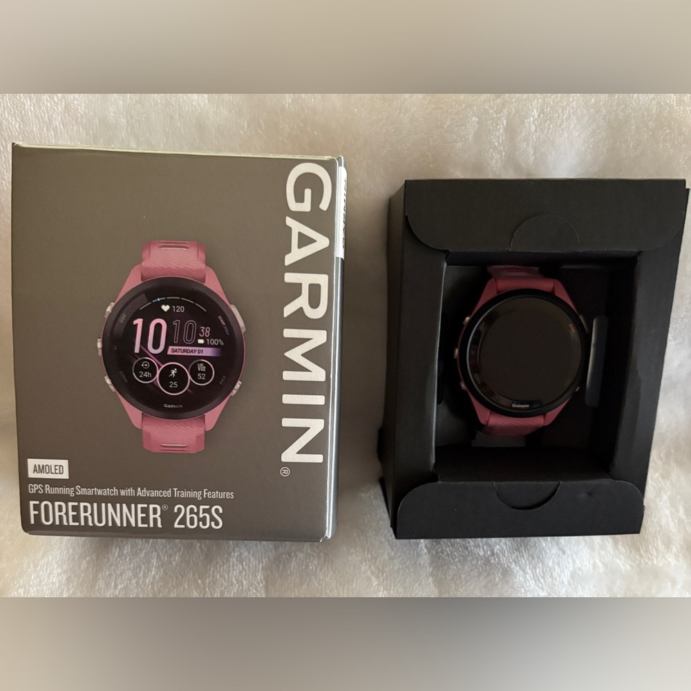 Garmin Forerunner 265S Pink Smartwatch Excellent Condition worn once